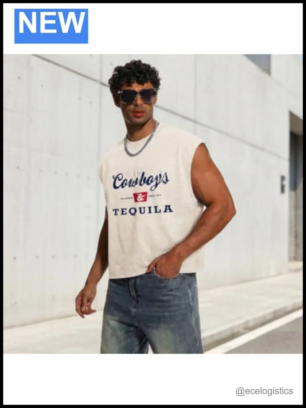 Men's Western Cropped Tank Top Vintage Cowboy Graphic Sleeveless Concert Shirt